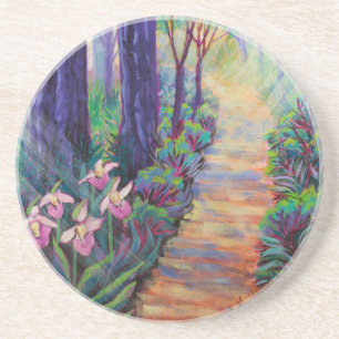 Lady Slippers auf dem Weg Getränkeuntersetzer