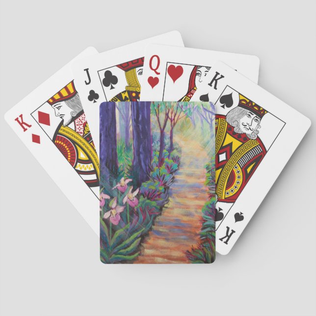 Lady Slippers auf dem Weg Spielkarten (Rückseite)