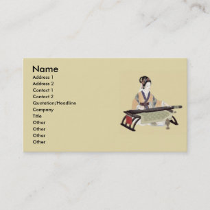 Lady spielt die Zither-Visitenkarte Visitenkarte