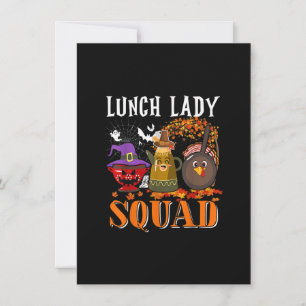 Lady Squad Erntedank Halloween Fall Tre B Einladung