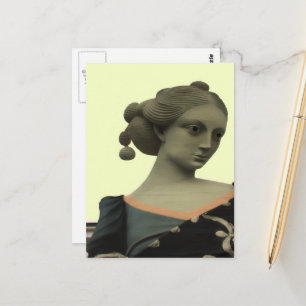 Lady Statue Postkarte