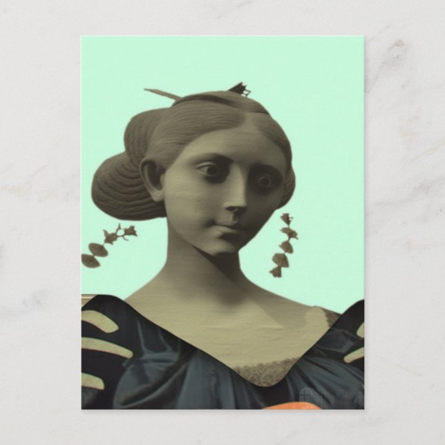 Lady Statue Postkarte (Vorderseite)