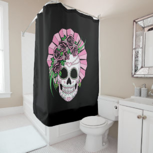 Lady Sugar Skull Duschvorhang