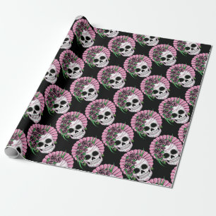 Lady Sugar Skull Geschenkpapier