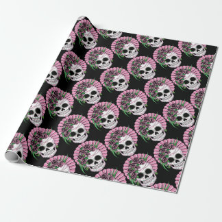 Lady Sugar Skull Geschenkpapier
