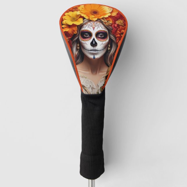 Lady Sugar Skull Golf Head Cover Headcover (Vorderseite)