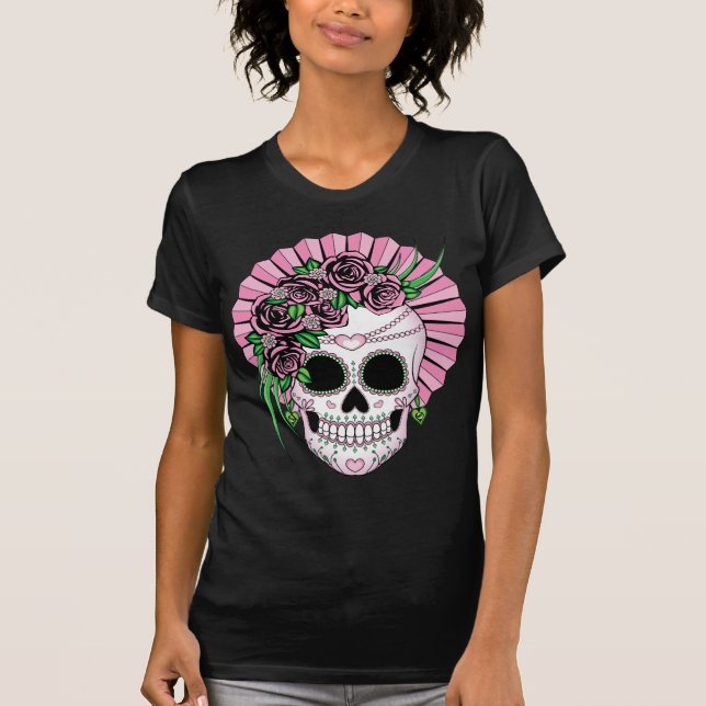 Lady Sugar Skull T-Shirt (Vorderseite)