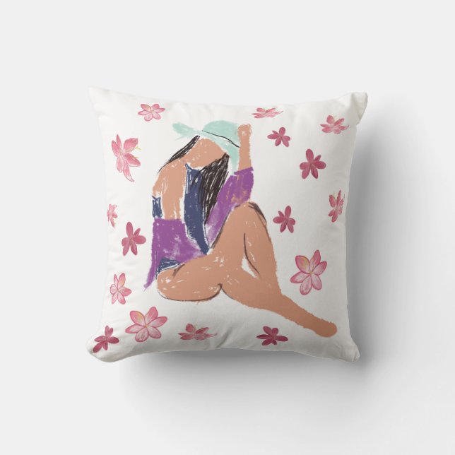 Lady Summer Mood Kissen (Vorderseite)