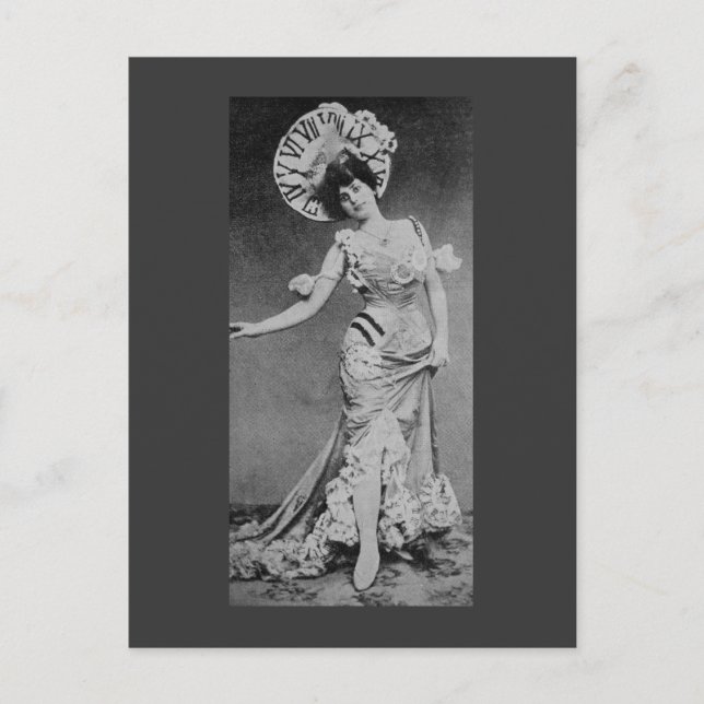 Lady Time Postkarte (Vorderseite)