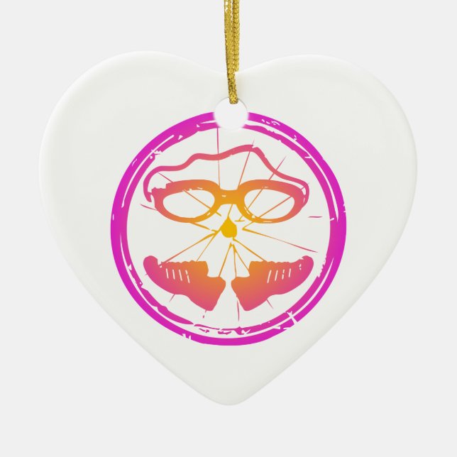 Lady Triathlon, Triathlon Keramik Ornament (Vorne)