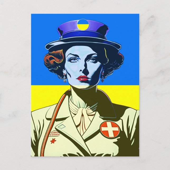Lady Ukraine Postkarte (Vorderseite)