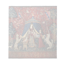 Lady und das Unicorn-Tapestry Notizblock