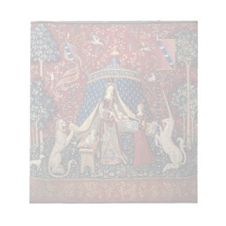 Lady und das Unicorn-Tapestry Notizblock