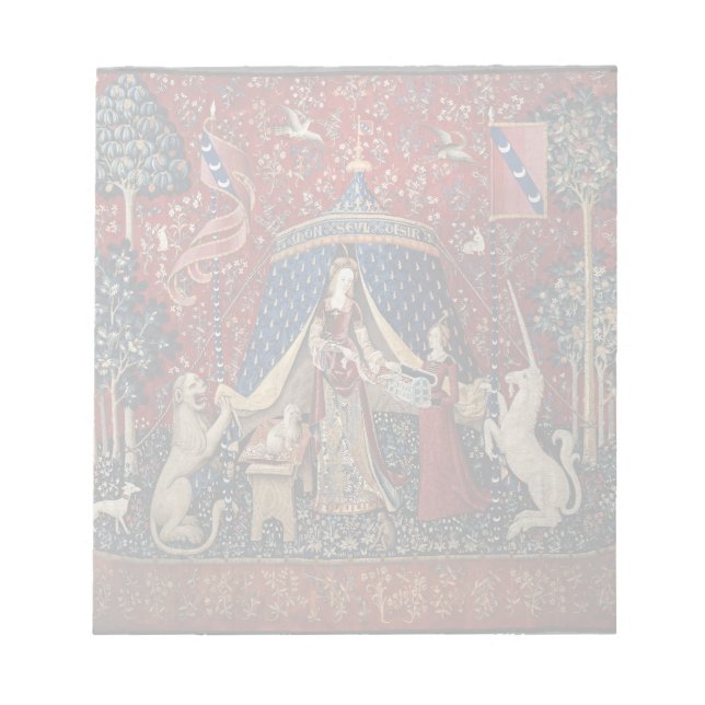 Lady und das Unicorn-Tapestry Notizblock (Vorderseite)