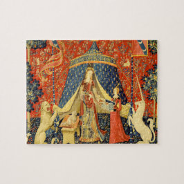 Lady und die Unicorn Mittelalterliche Tapisserie Puzzle