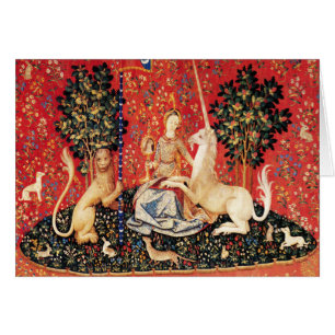 LADY UND EINHORN Blumen, Tiere Fantasy Weihnachten