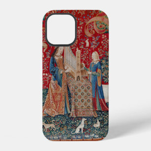 Lady und Einhorn Mittelalter-Teppich Hören iPhone 12 Hülle