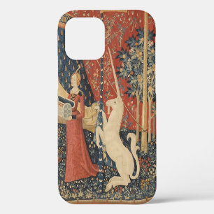 Lady und Einhorn Mittelalter Vintageteppich iPhone 12 Hülle