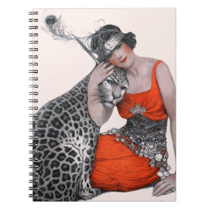 Lady und Leopard Notizblock