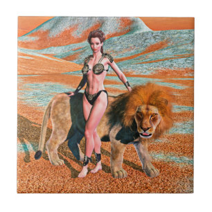 Lady und Lion Fliese