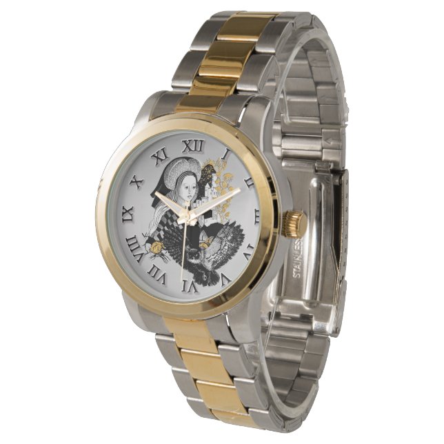 Lady und Nachteule Armbanduhr (Schrägansicht)