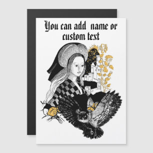 Lady und Nachteule Magnetkarte