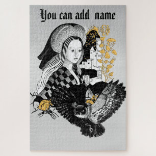 Lady und Nachteule Puzzle