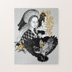 Lady und Nachteule Puzzle