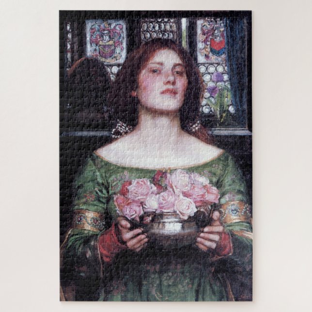 Lady und Rose, John William Waterhouse Puzzle (Vertikal)
