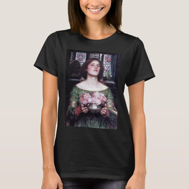 Lady und Rose, John William Waterhouse T-Shirt (Vorderseite)