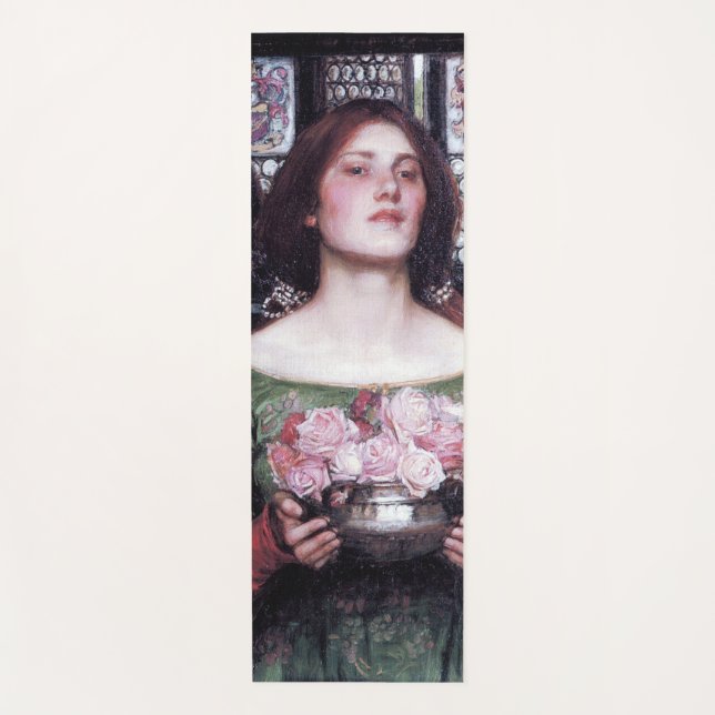 Lady und Rose, John William Waterhouse Yogamatte (Vorderseite)