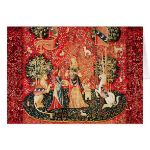 LADY UND UNICORN Blume, Tiere Fantasy Weihnachten