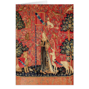 LADY UND UNICORN Blume, Tiere Fantasy Weihnachten