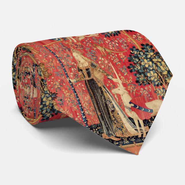 LADY UND UNICORN,Lion,Blume,Tierfantasie Krawatte (Gerollt)