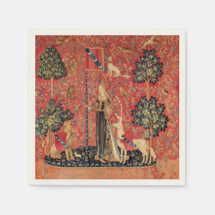 LADY UND UNICORN Lion, Fantasy-Blume, Tiere Serviette