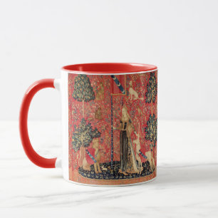 LADY UND UNICORN Lion, Fantasy-Blume, Tiere Tasse