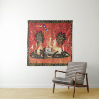 LADY UND UNICORN Lion, Fantasy-Blume, Tiere