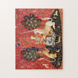 LADY UND UNICORN Sight, Lion, Blume, Tiere Puzzle