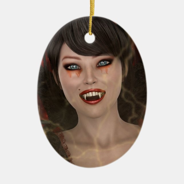 Lady Vamp Keramikornament (Vorne)