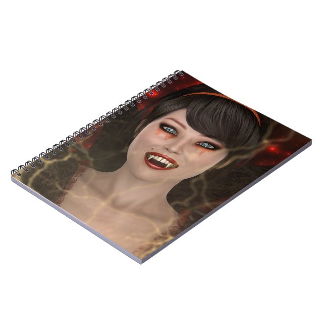 Lady Vamp Notizblock (Linke Seite)
