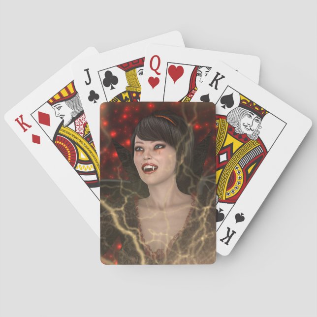 Lady Vamp Spielkarten (Rückseite)