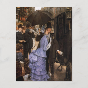 Lady Viktorianisch Traveller Postkarte