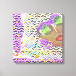 Lady Wear Green Lenses Leinwanddruck