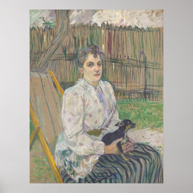 Lady with a Dog - Toulouse-Lautrec Fine Art Poster (Vorne)