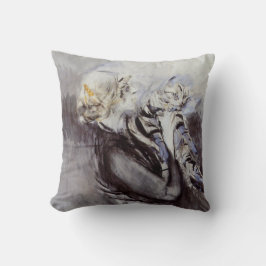 Lady with a Gray Cat (von Giovanni Boldini) Kissen