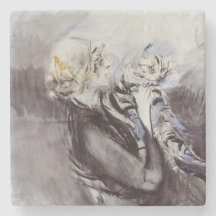 Lady with a Gray Cat (von Giovanni Boldini)