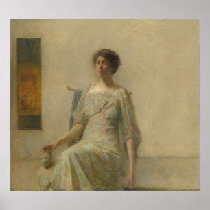 Lady with a Mask - Thomas Dewing Fine Art Poster