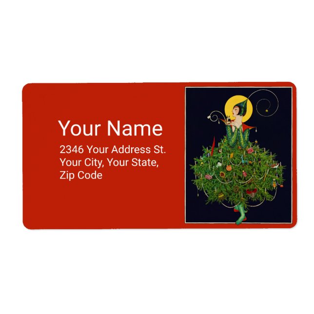 LADY with CHRISTMAS GIFTS ART DECO SCHÖNHEIT (Vorne)