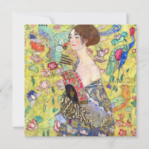 Lady with Fan by Gustav Klimt, Brautparty Einladung
