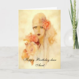 "LADY with GREEN EYES" TEUTE GEBURTSTAGSKARTE Karte